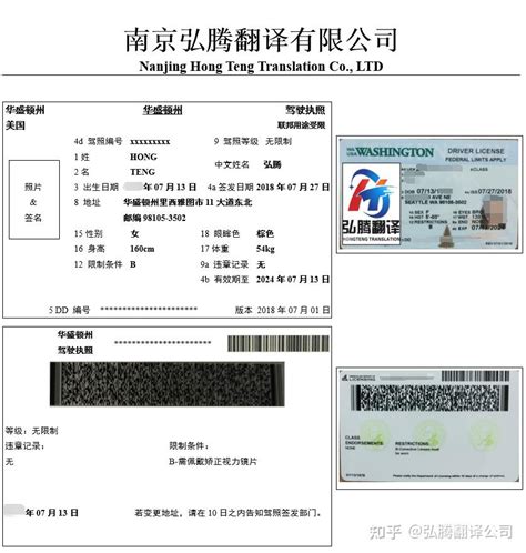 电子驾照驾驶证翻译成英文模板-杭州中译翻译公司