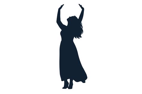 Christian Worship Woman Lifting Hands Silhouette Neon Vector ...