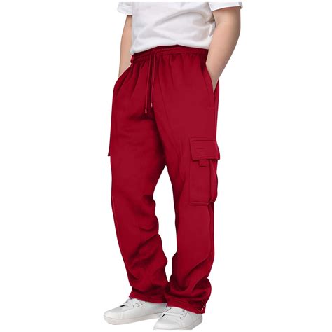 Girls Cargo Pants Boys Sweat Pants Boys Cargo Joggers Pants Elastic ...