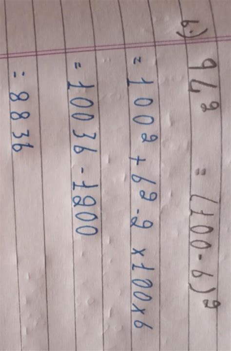 evaluate using identity 94 ^2 - Brainly.in