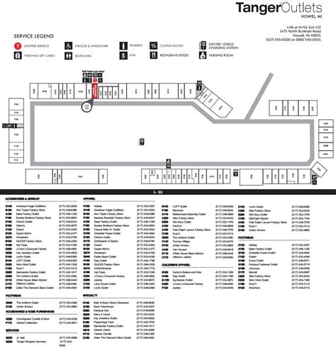 Aerial Map Of Tanger Outlets At National Harbor