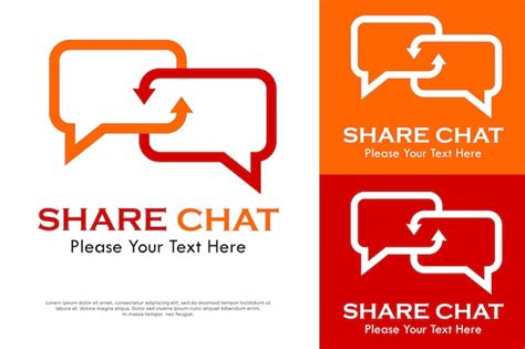 Premium Vector | Share chat symbol logo template illustration