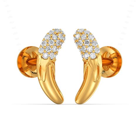 Joyalukkas 22k (916) Yellow Gold Stud Earrings for Girls : Amazon.in ...