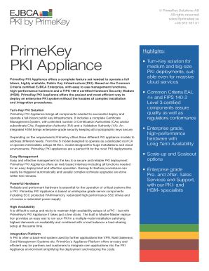 Fillable Online PrimeKey PKI Appliance Fax Email Print - pdfFiller