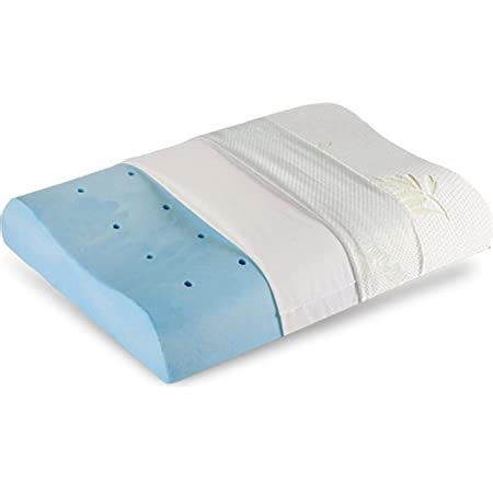 Sleepsia Cervical Contour Memory Foam Pillow, Gel Pillow with Washable ...