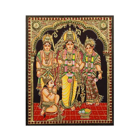 Tanjore Painting Kodanda Rama – Ragaarts
