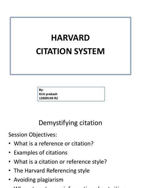 Harvard Citation System | PDF | Citation | Academia
