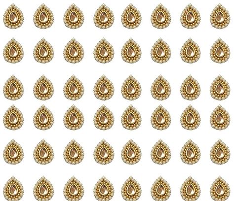 CB Collections Gold Color Stone Kundan Patches Jewellery Making/Saree ...