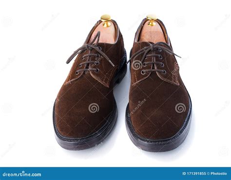 Men brown dress shoes stock image. Image of isolated - 171391855
