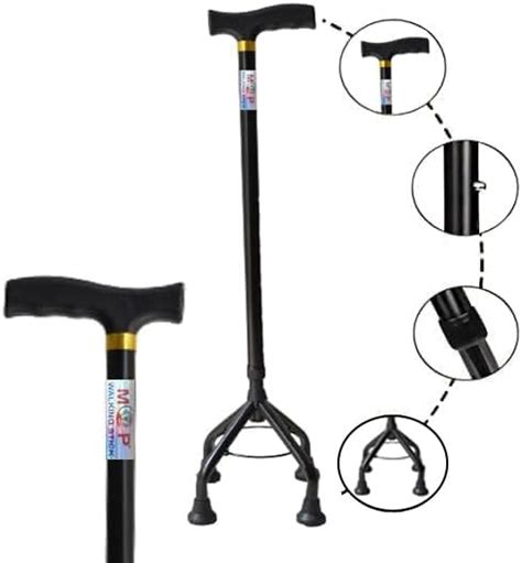 MCP Jindal Aluminium Elevated Black Quadripod Adjustable Four Legged ...