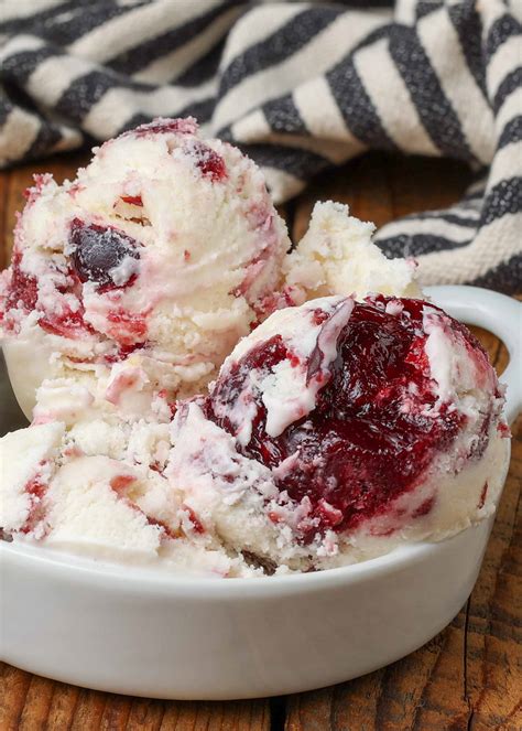 Black Cherry Ice Cream - Barefeet in the Kitchen