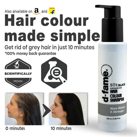 Buy D-Fame 5 in 1 Black Hair Colour Shampoo in India at Best Price ...