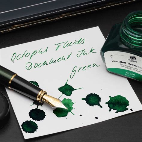 Octopus Certified Document Ink Bottle, Green - 30ml – Makoba