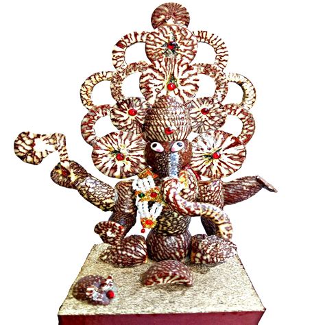 Hand Crafted Betal Nut Show Piece Figurine(Red & White) : Amazon.in ...
