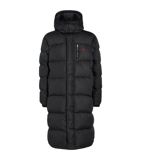 Polo Ralph Lauren Longline Puffer Jacket in Black for Men | Lyst