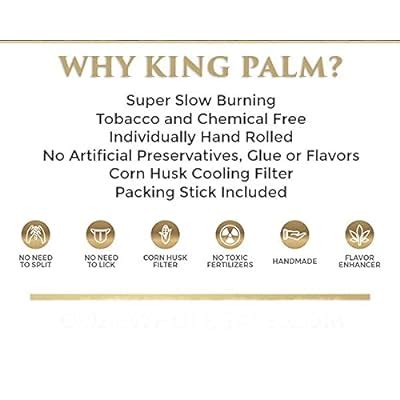 Buy King Palm Mini Size Natural Pre Wrap Palm Leafs (1 Pack of 25, 25 ...