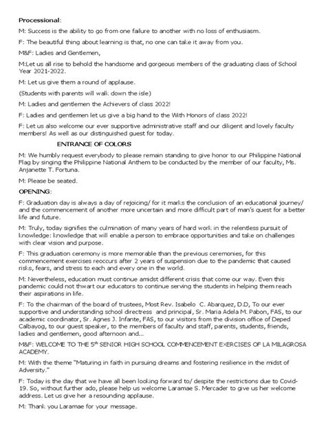 Graduation Script for Emcee Sample 的图像结果