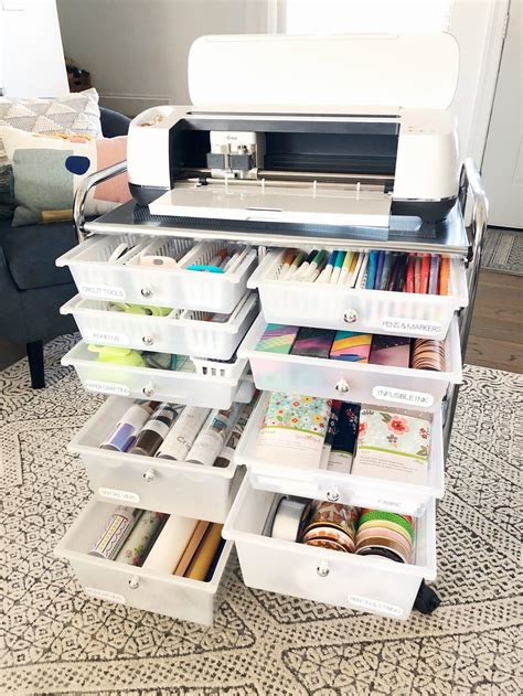 A Look Inside My Cricut Craft Cart - Organized-ish | Cricut storage ...