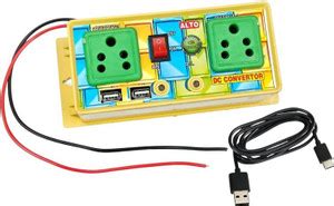 ERHIndia 12v DC to 220v AC Converter Gang Box 2 in Built USB Ports ...