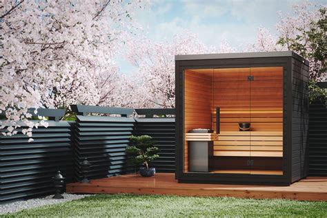 Auroom Mira L Modern Nordic Outdoor Sauna Kits | SaunaMarketplace.com