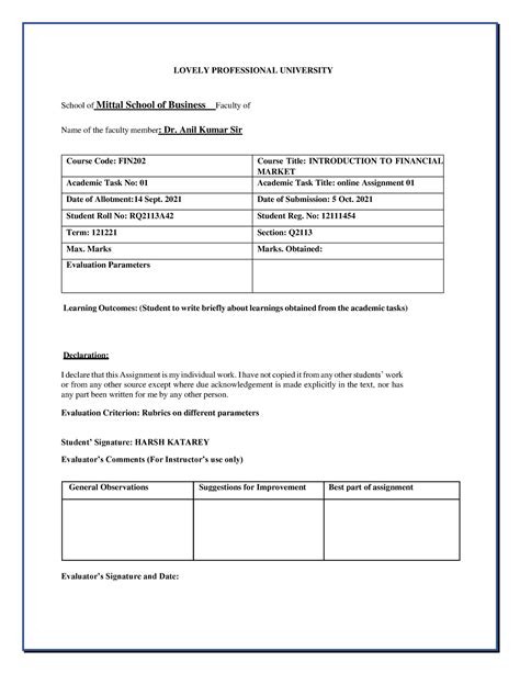 Short term - Assignment task 1 - ####### LOVELY PROFESSIONAL UNIVERSITY ...