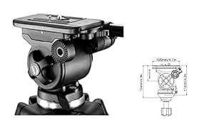 Buy E-Image EI-7050H Professional Fluid Tripod Head | with 3/8" and 1/4 ...
