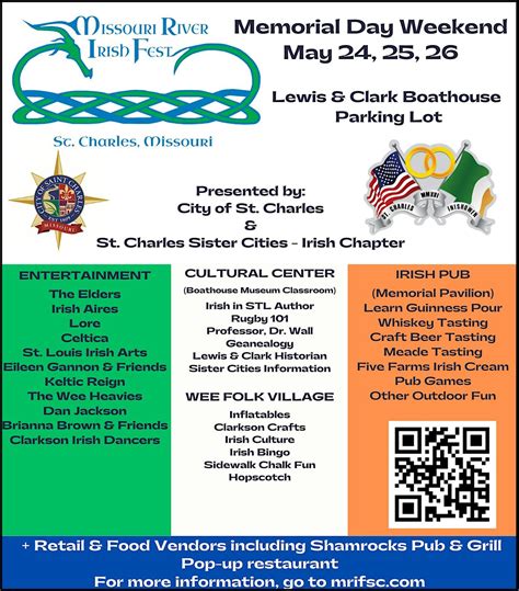 2024 Missouri River Irish Fest Swag Packs, Lewis & Clark Boat House and ...