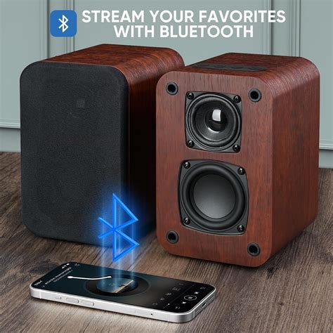 RIOWOIS Powered Bluetooth Bookshelf Speakers, 40W Record India | Ubuy