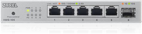 Zyxel XMG-105 5-Port 2.5G Unmanaged Switch with 10G Uplink