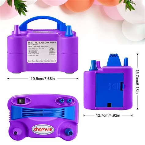 chamvis Electric Balloon Pump - 110 600W Balloon Inflator/Blower Pump ...