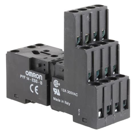 PYF14-ESS-B Omron | Omron MY4 14 Pin 250V ac DIN Rail Relay Socket, for ...