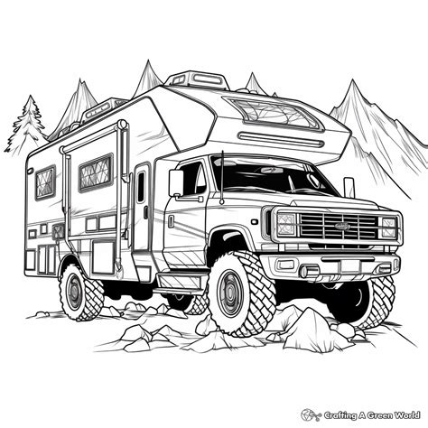Camper & RV Coloring Pages - Free & Printable! | Coloring pages, Cars ...