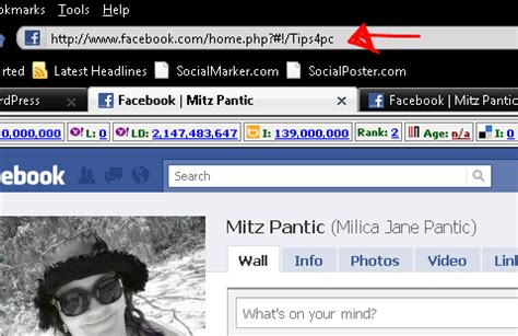 Insert your Facebook profile or business page link into your email