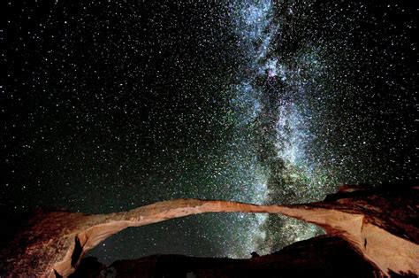 Landscape Arch n Milky Way Horizontal - Bret Webster Images