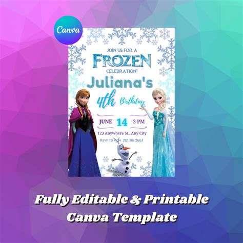 Frozen Birthday Invitation Template – CreativeRino