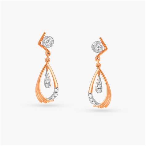 Eclectic Teardrop Diamond Drop Earrings