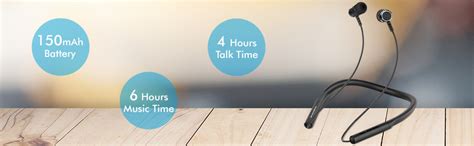 Ambrane ANB-11 Collar Neckband Earphone Bluetooth Headset with Mic ...