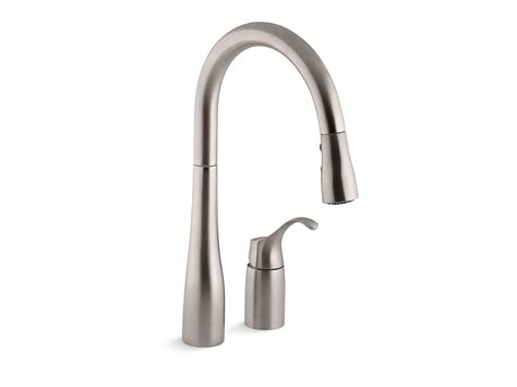 KOHLER K-647-VS Simplice Pull-Down Kitchen Sink Faucet, Vibrant ...