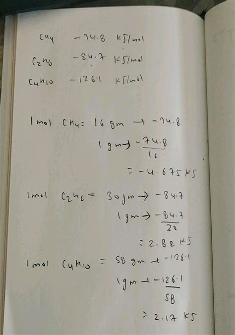 The standard heat of formation (AH) of CH4, C₂H6, and C₂H4 are -74.9 kJ ...