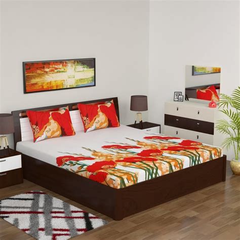 Buy PORTICO King Size Bed Linen Set from Portico at just INR 2999.0
