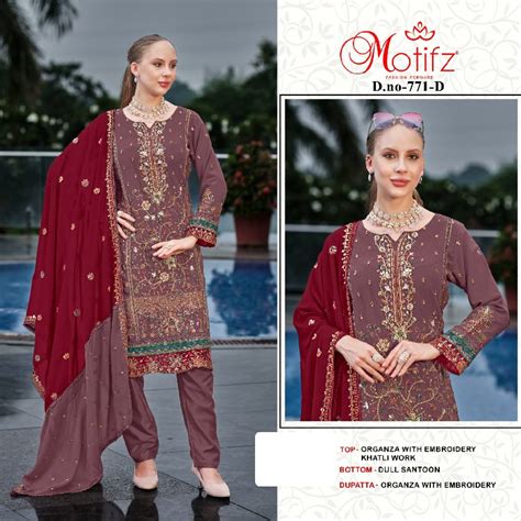 Motifz D.no 771 Wholesale Indian Pakistani Salwar Suits - textiledeal.in
