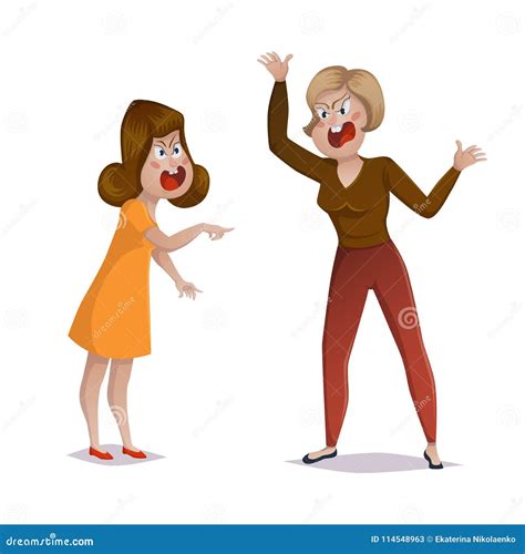 Cartoon Business Women Argue 的图像结果