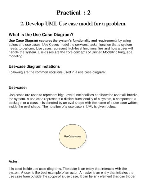 3Practical sw - GOOD FOR YOU - Practical : 2 2. Develop UML Use case ...