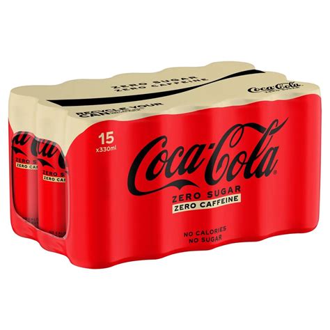 Zero Caffeine Free Coke Soft drink Sleekcan 15 X 330 ml | Carrefour ...