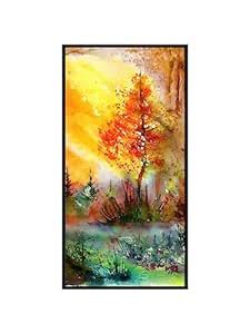 999STORE Tree With Sun Effect Modern Art canvas wall painting tree ...