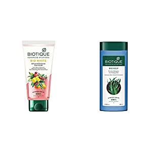 Biotique Bio White Advanced Fairness Face Wash, 150ml & Bio Kelp ...