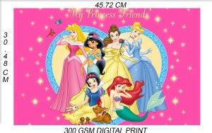 Disney Princess Cartoon Poster -Kids Poster- High Resolution - 300 GSM ...