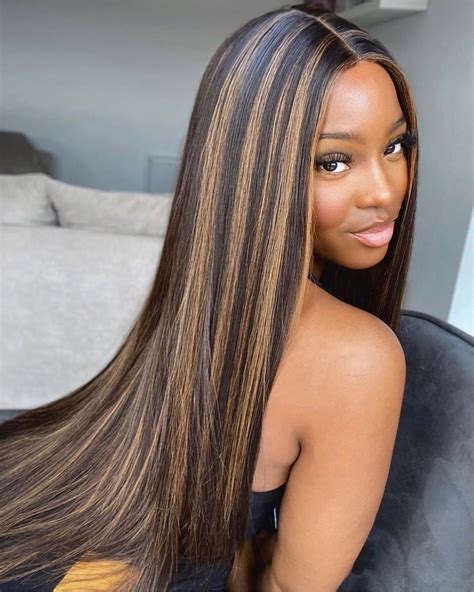 brown hair color streaks