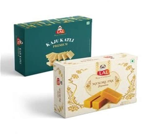 Buy Combo of Mysore Pak(400g) & Kaju Katli(400g) Online from Lal Sweets ...