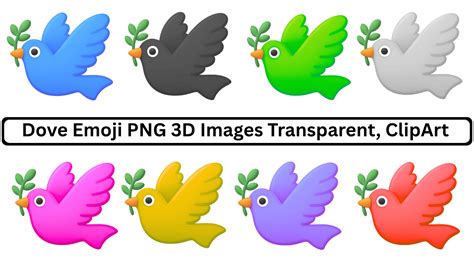 Dove Emoji Multicolor 3D PNG, ClipArt Collection » PNG Emoji